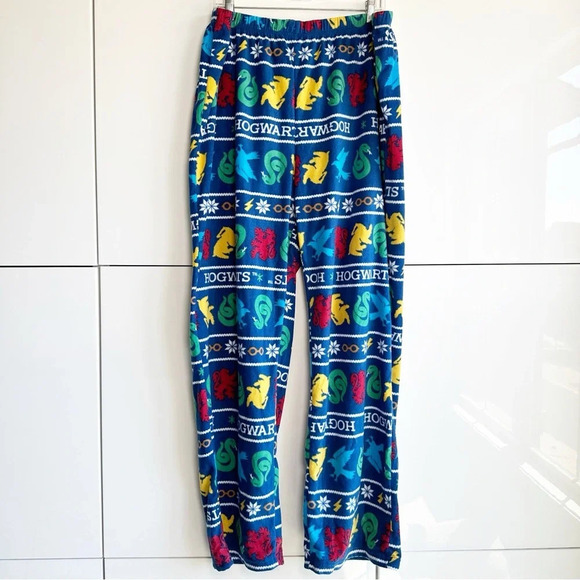 Mens Hogwarts Is My Home Pajamas Size XL Tall Harry Potter Sleepwear Wizarding - Picture 8 of 12